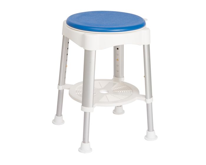 Duschhocker mit Soft-Drehsitz und Ablage